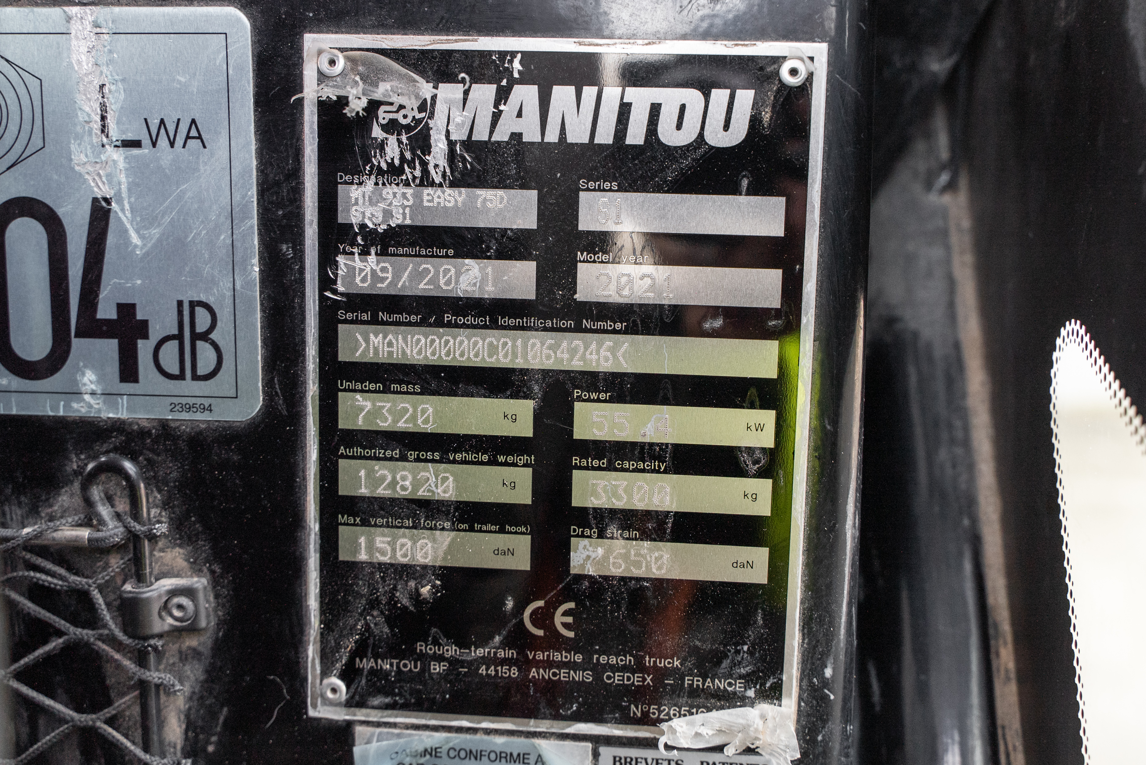 MT 933 EASY 75D ST5 S1 - Identification plate