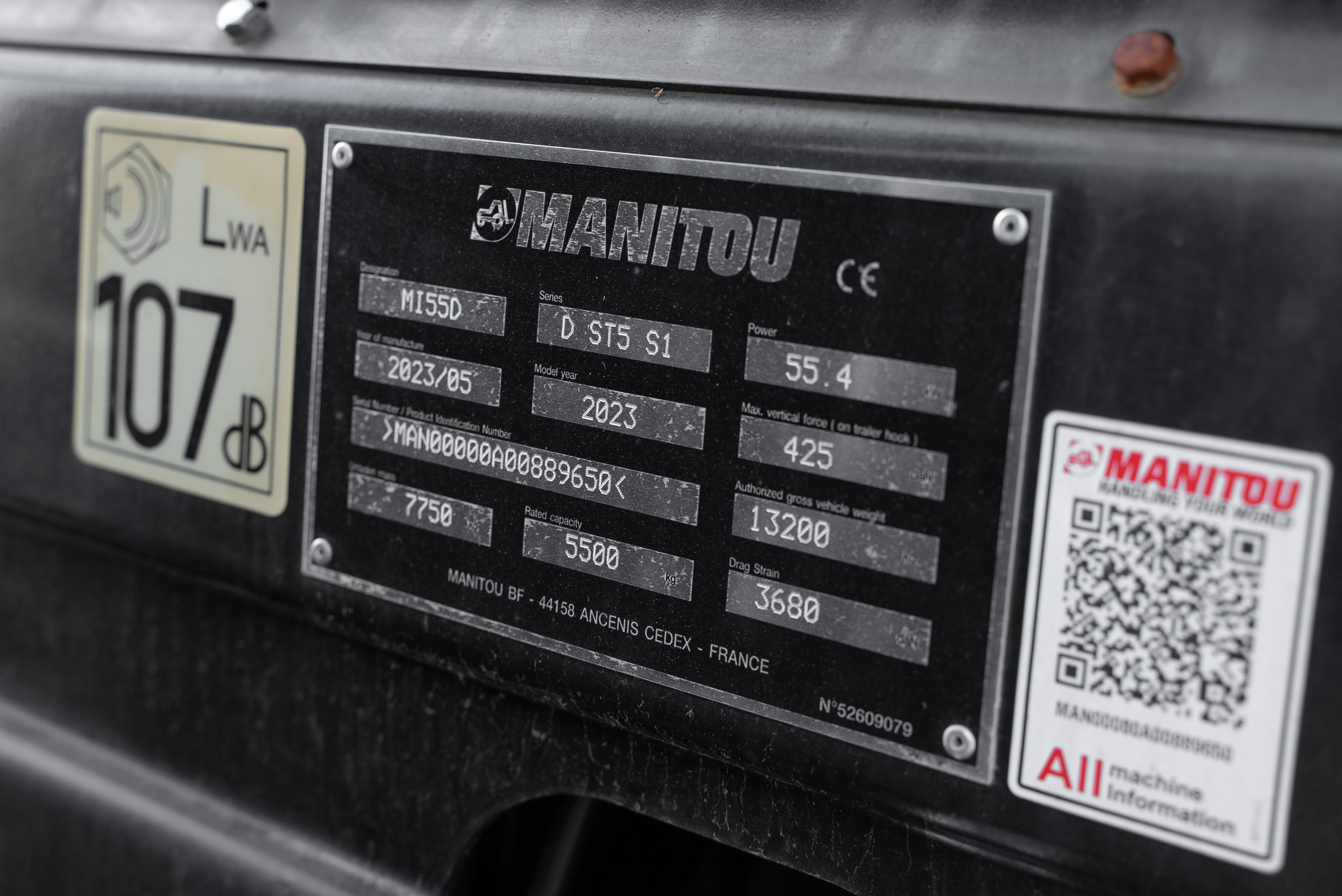MI 55 D D ST5 S1 - Identification plate