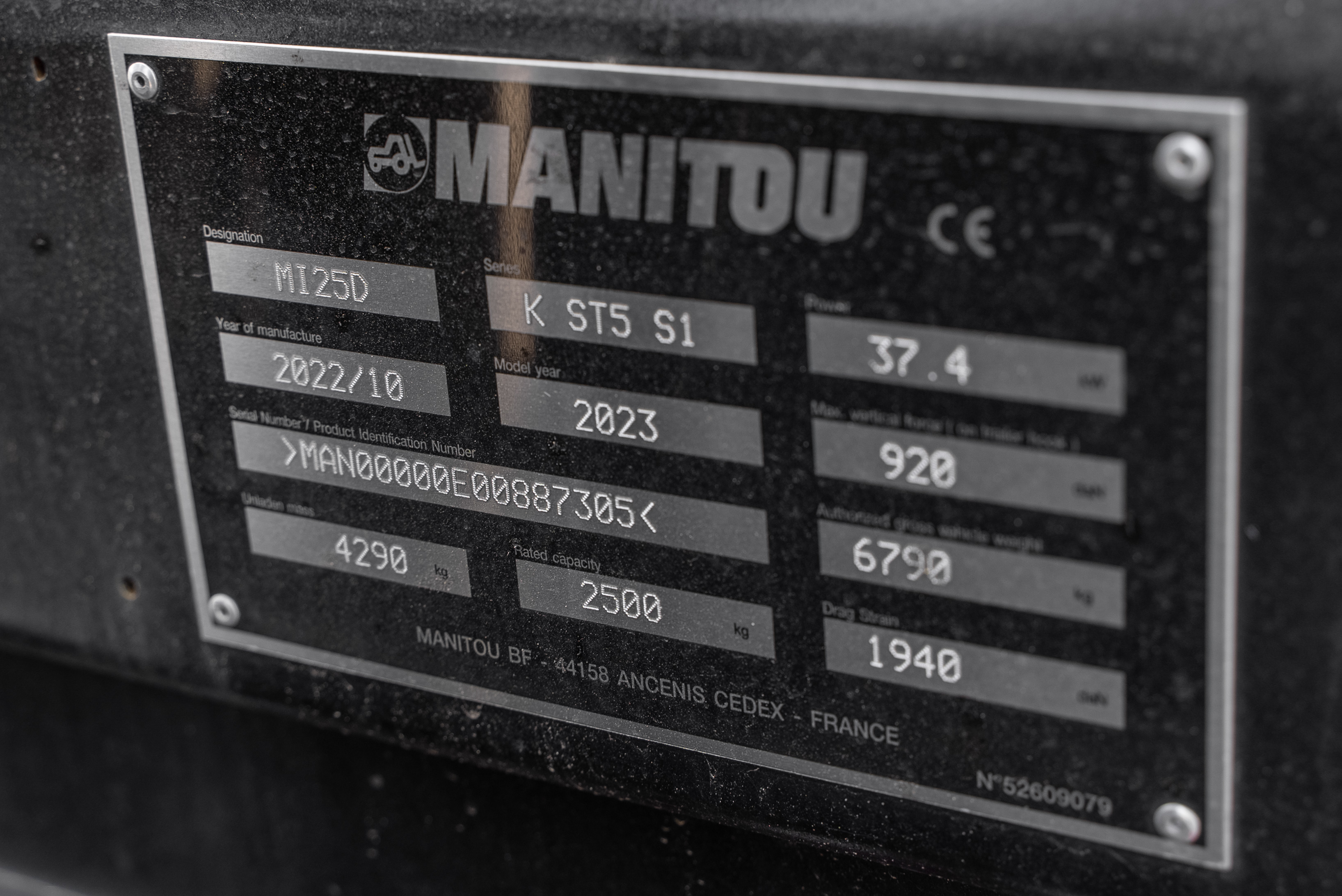 MI 25 D K ST5 S1 - Identification plate