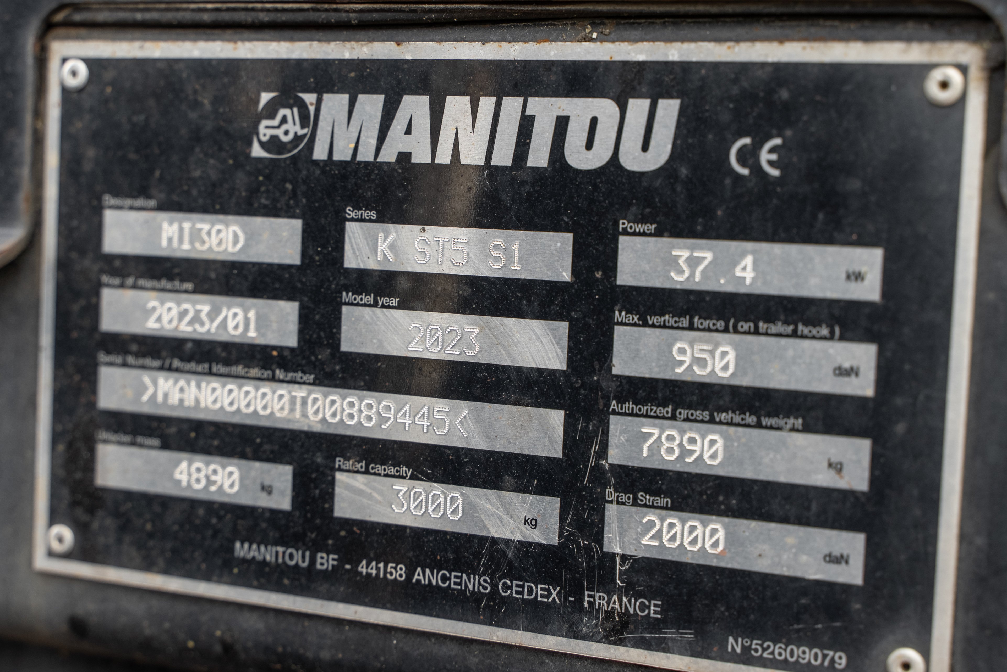 MI 30 D K ST5 S1 - Identification plate