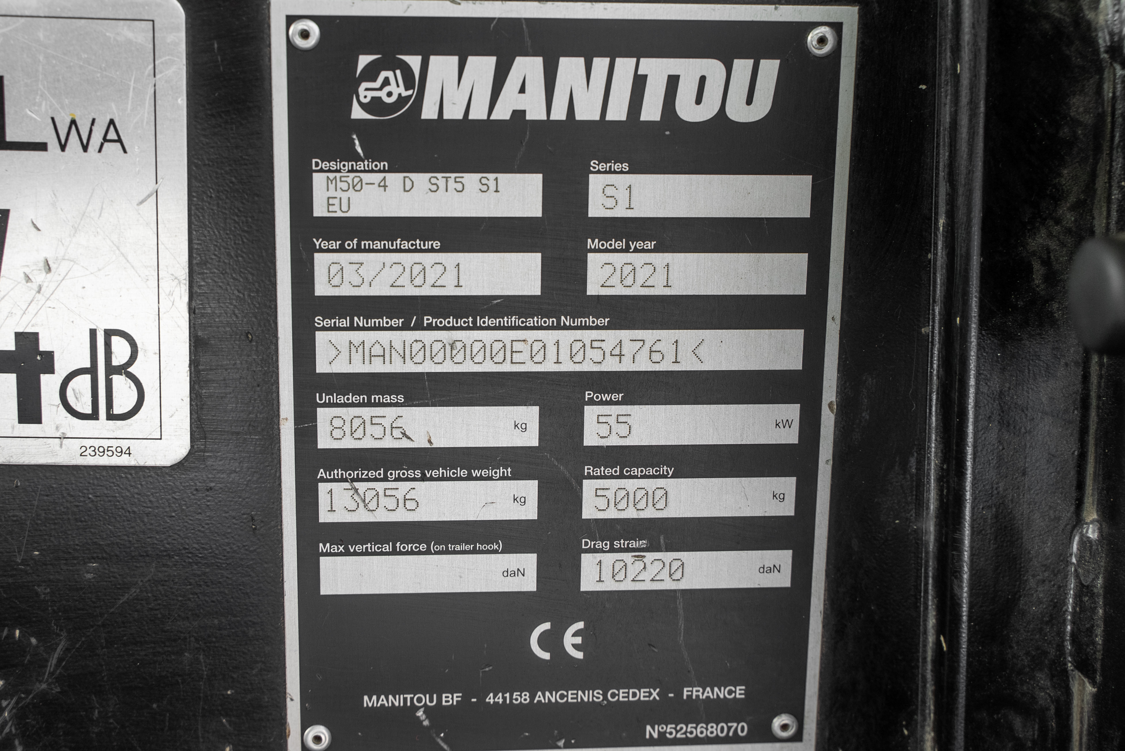 M 50-4 D ST5 S1 EU - Identification plate
