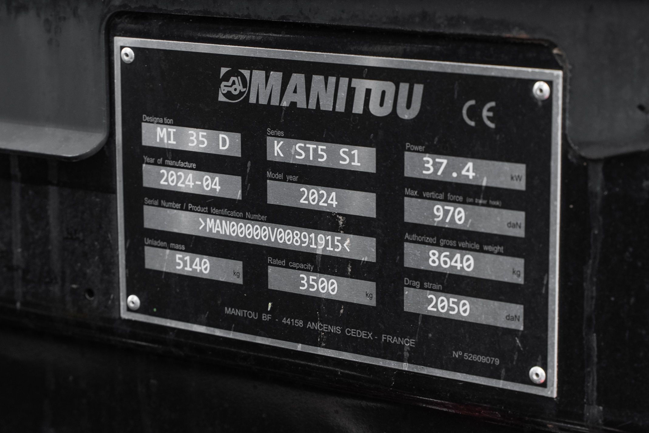 MI 35 D K ST5 S1 - Identification plate