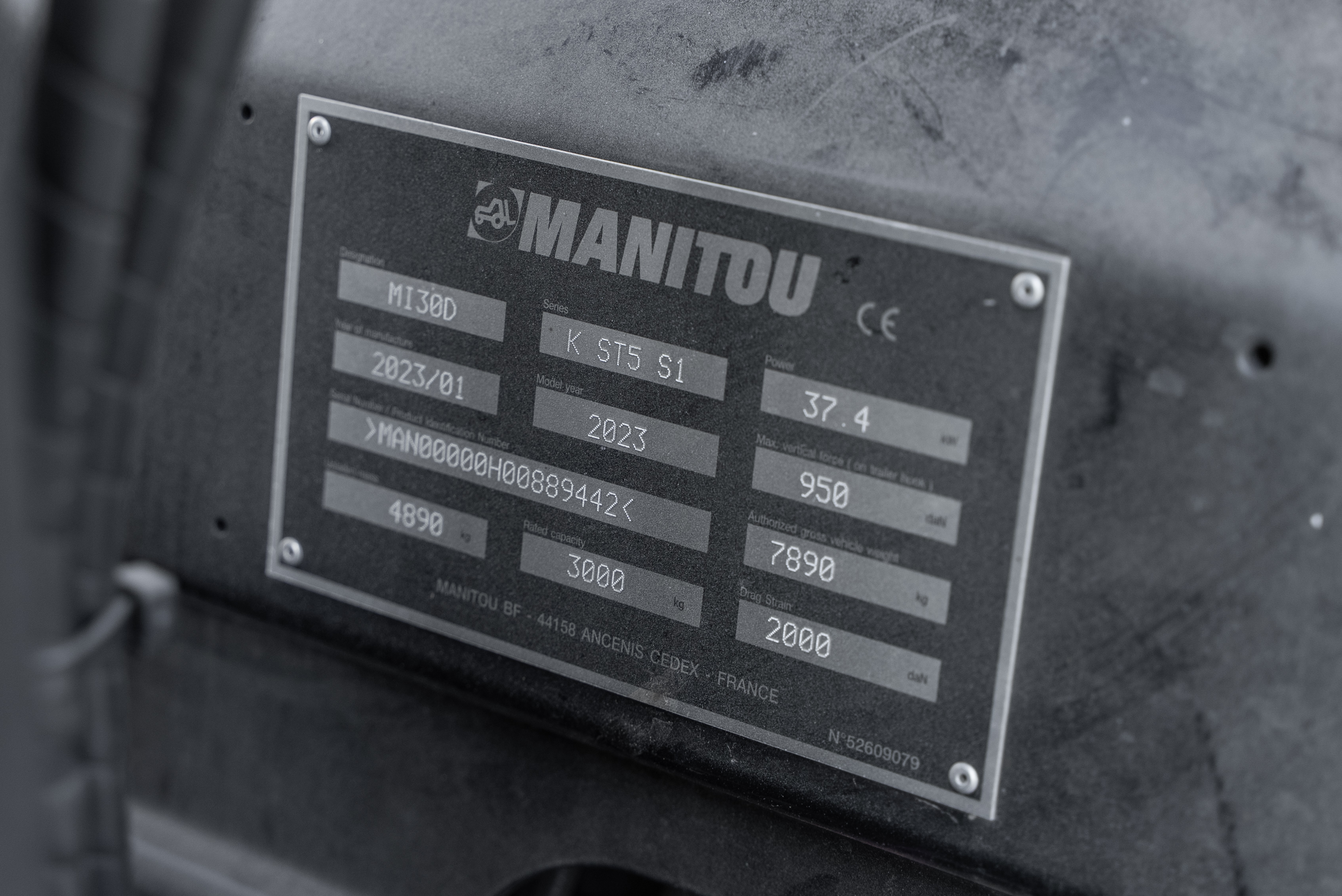 MI 30 D K ST5 S1 - Identification plate
