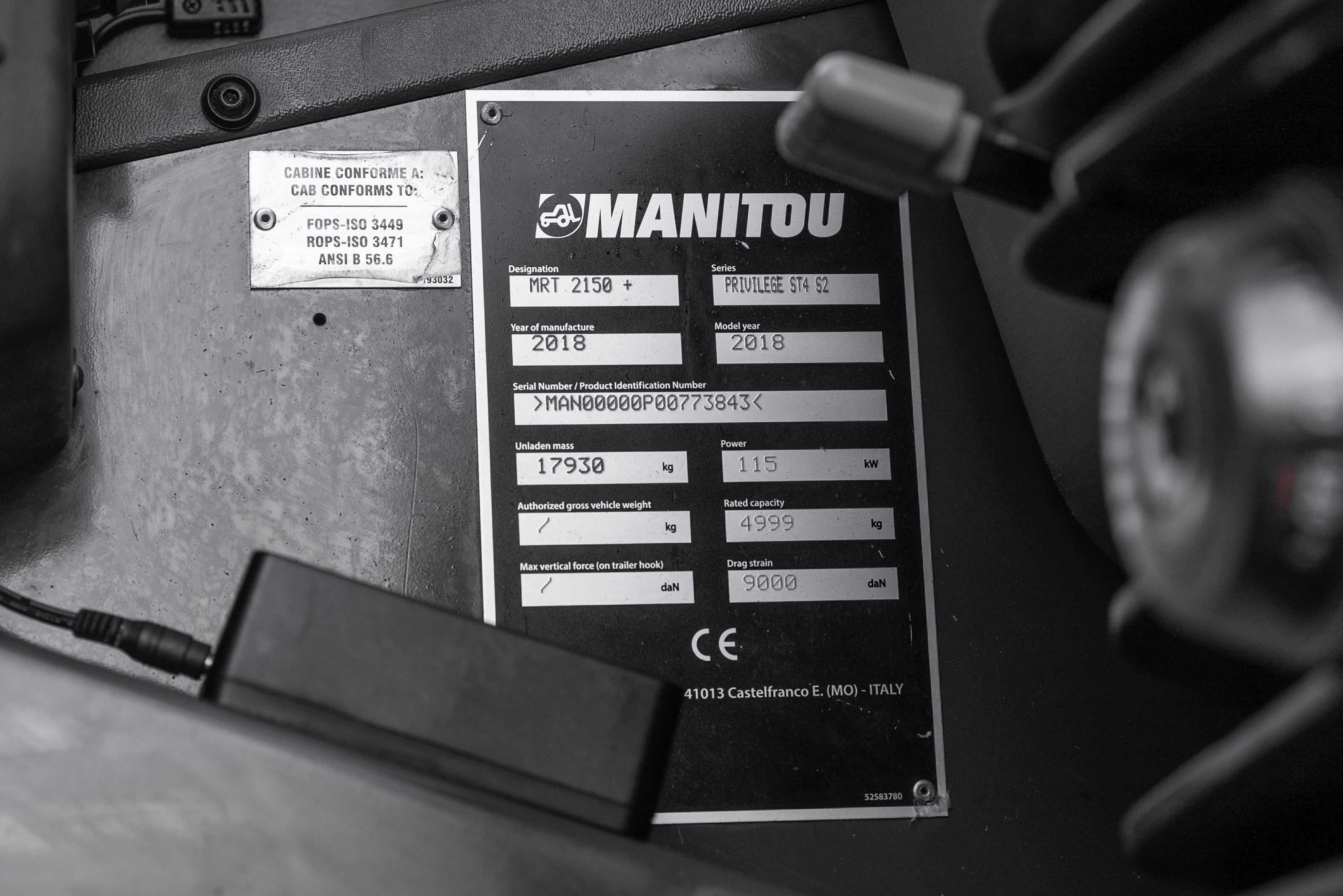 MRT 2150 PRIV+ ST4 S2 - Identification plate