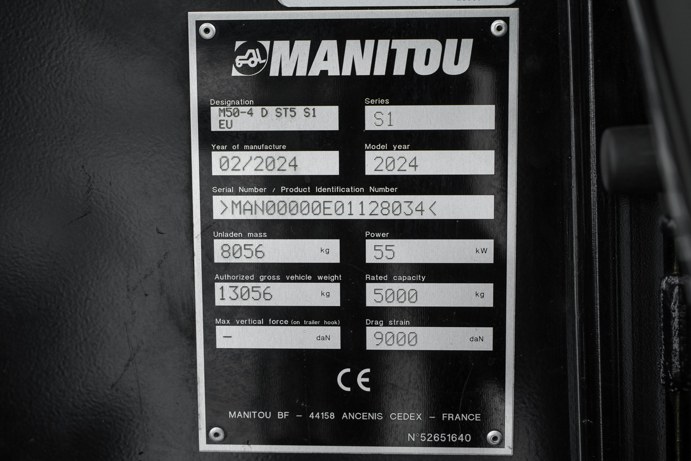 M 50-4 D ST5 S1 EU - Identification plate