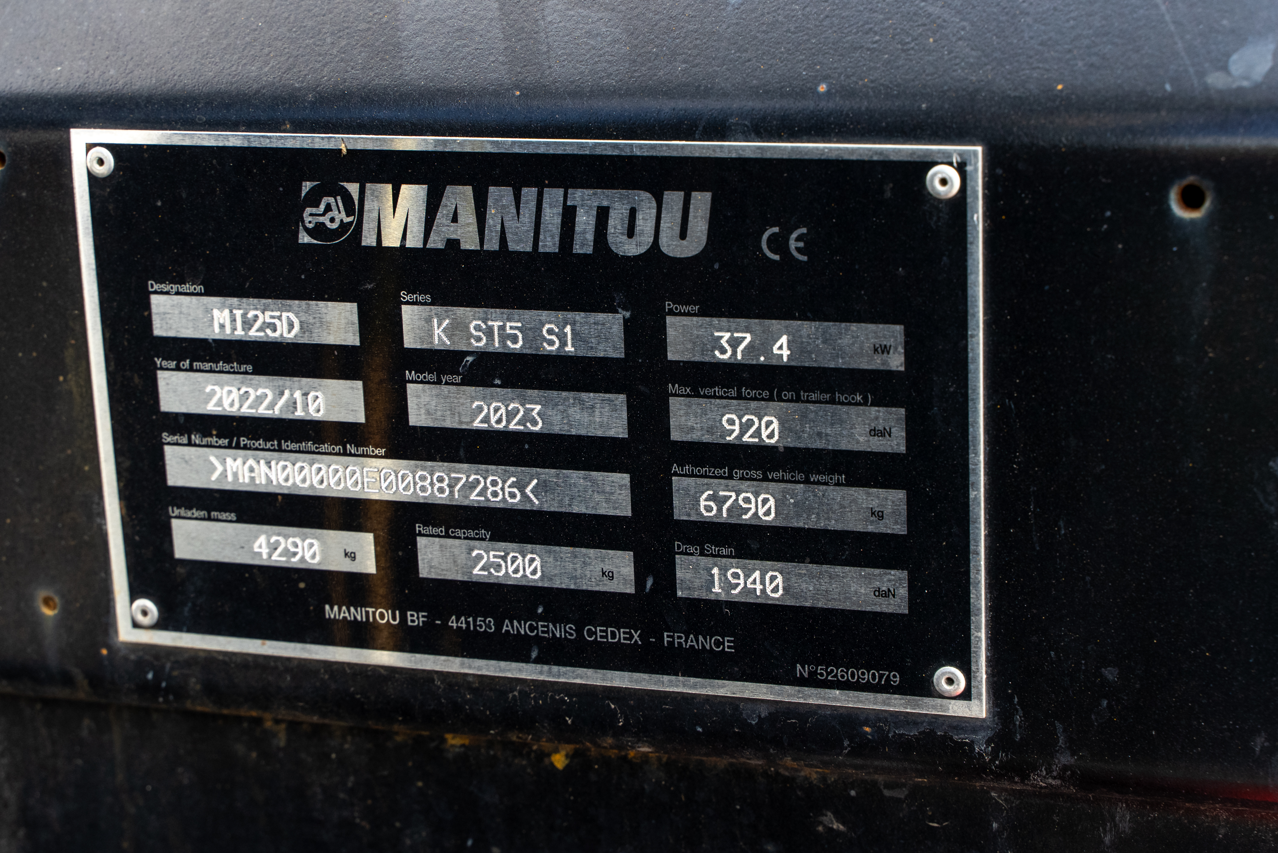MI 25 D K ST5 S1 - Identification plate