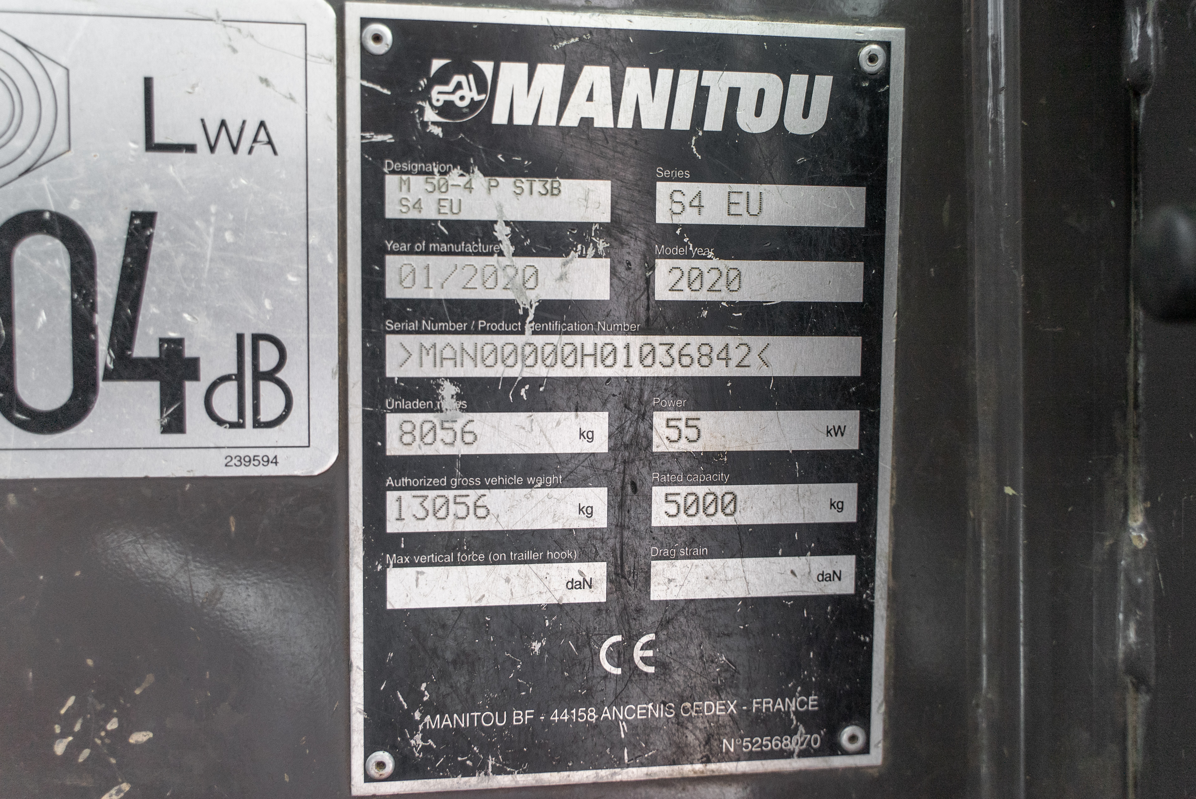 M 50-4 ST3B - Identification plate
