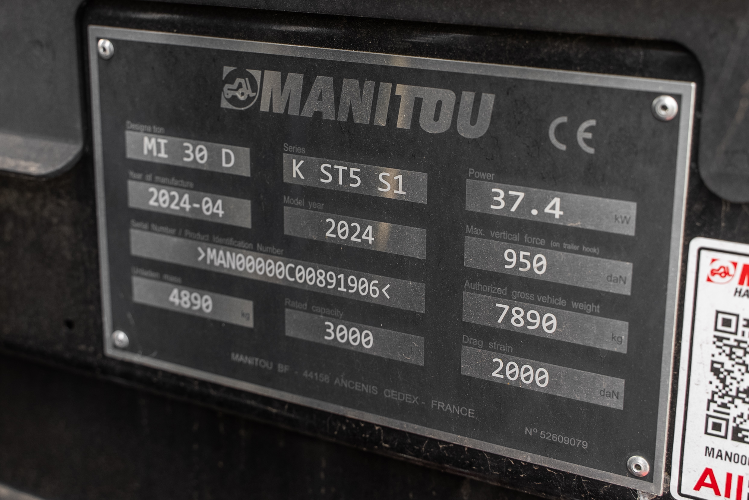 MI 30 D K ST5 S1 - Identification plate