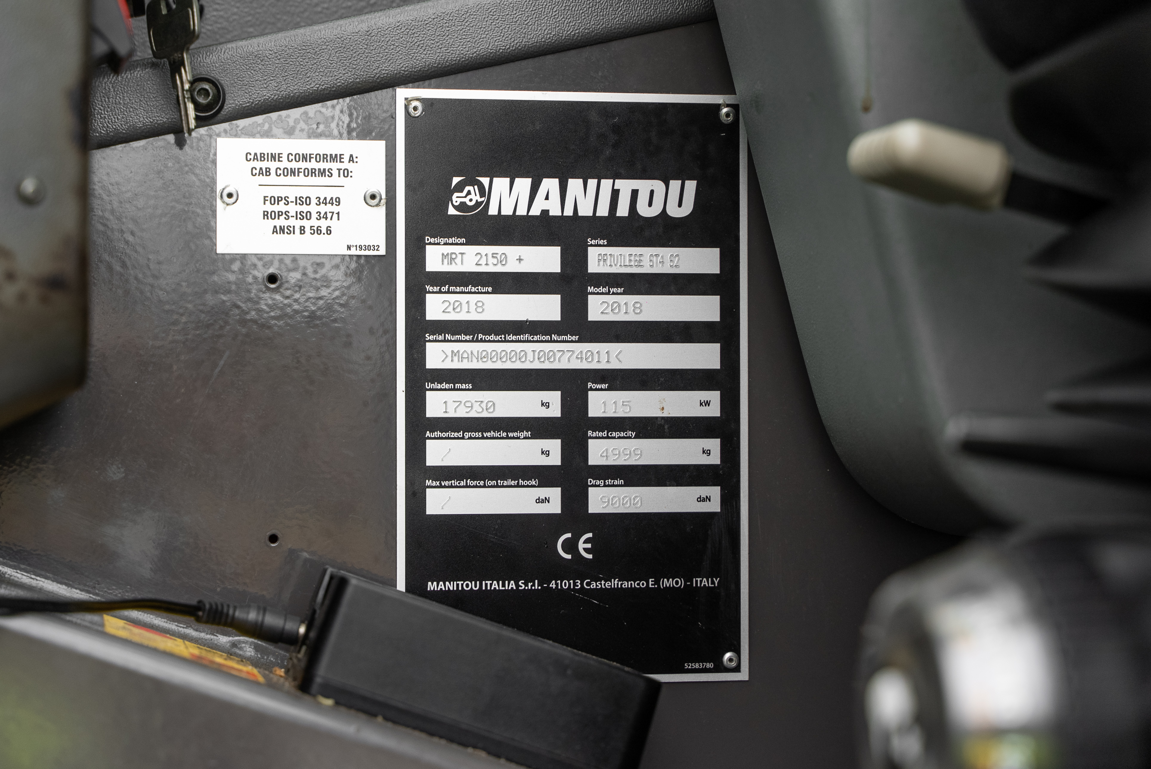 MRT 2150 PRIV+ ST4 S2 - Identification plate