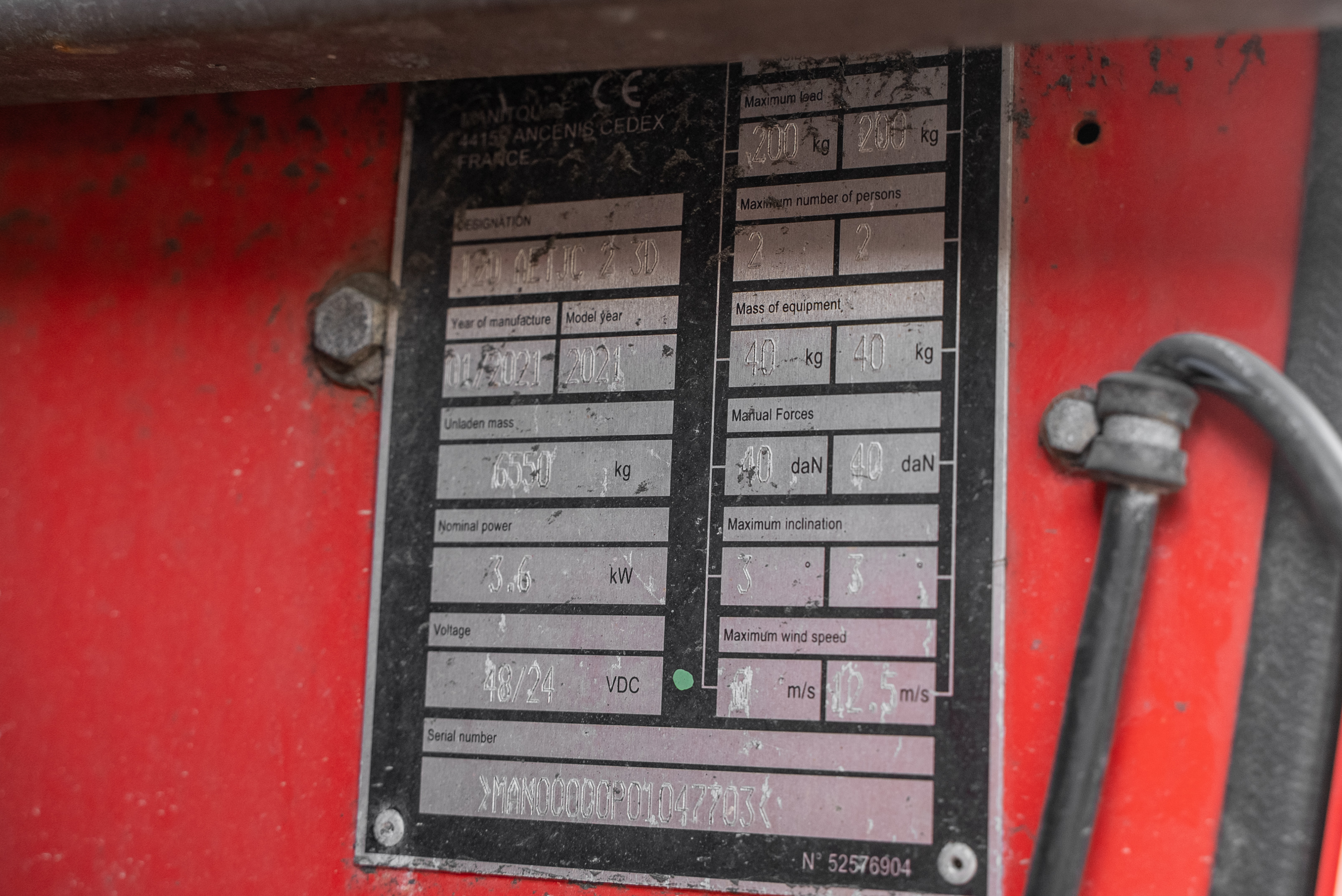 AETJ 120 COMPACT 2 3D - Identification plate