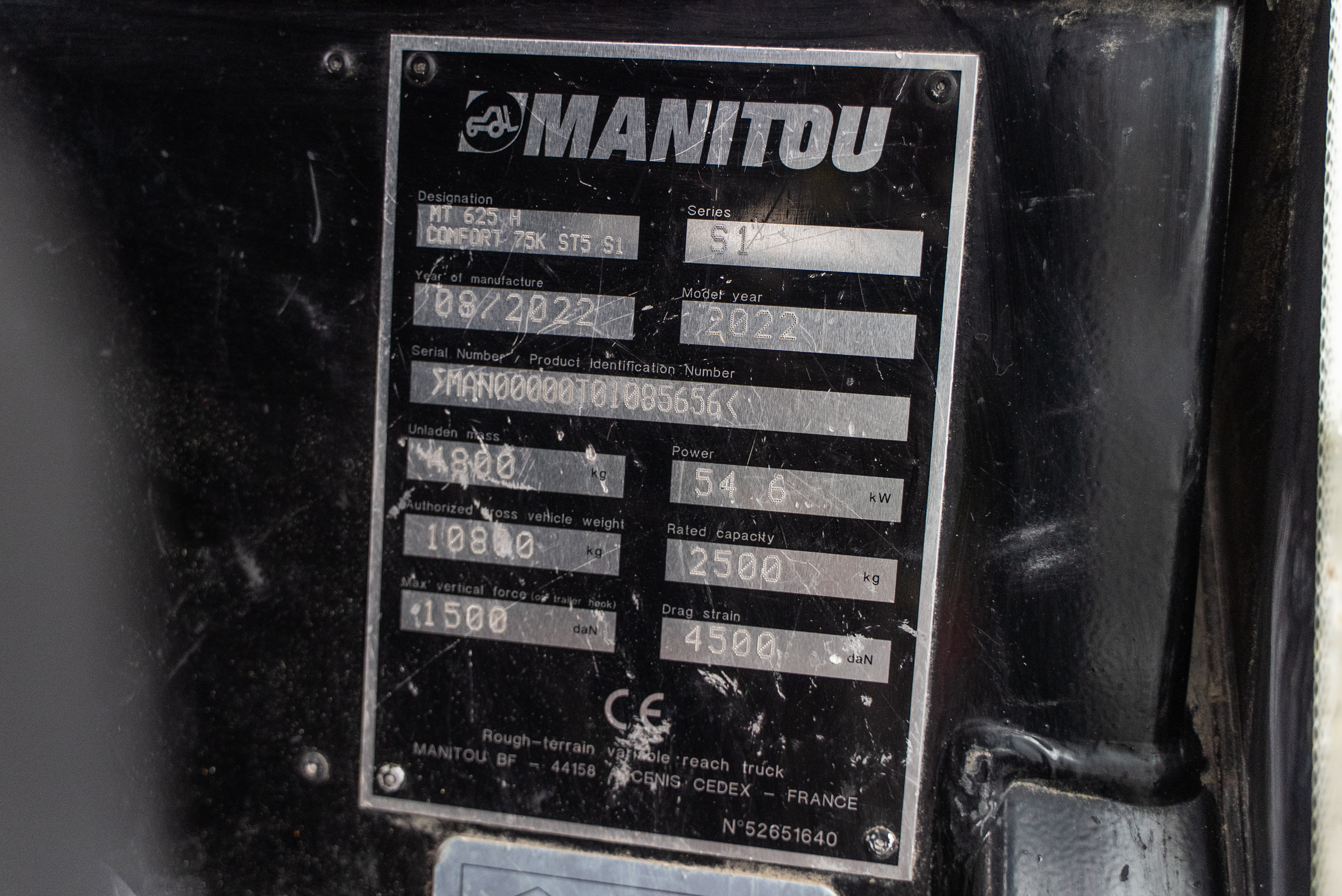 MT 625 H COMFORT 75K ST5 S1 - Identification plate