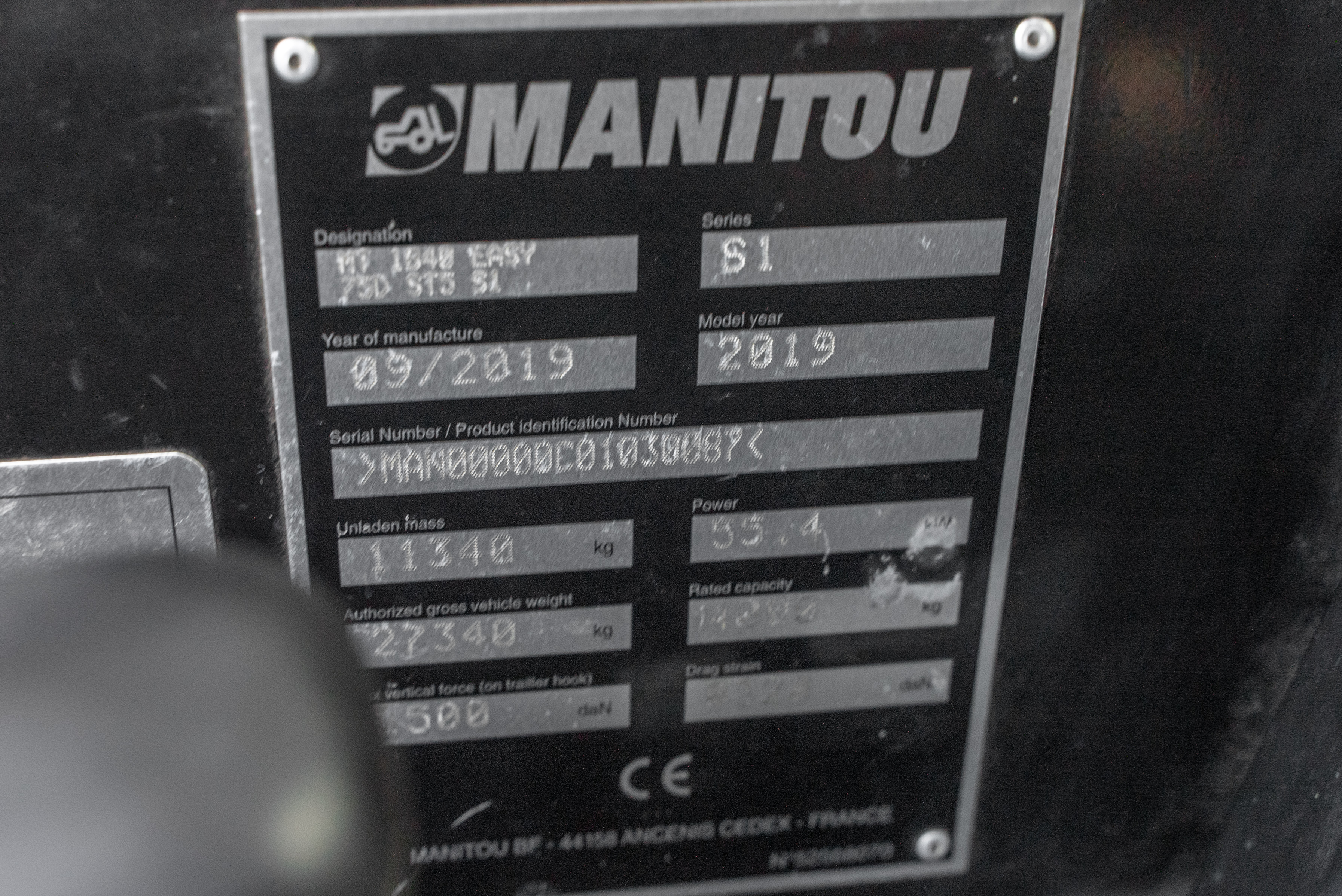 MT 1840 EASY 75D ST5 S1 - Identification plate