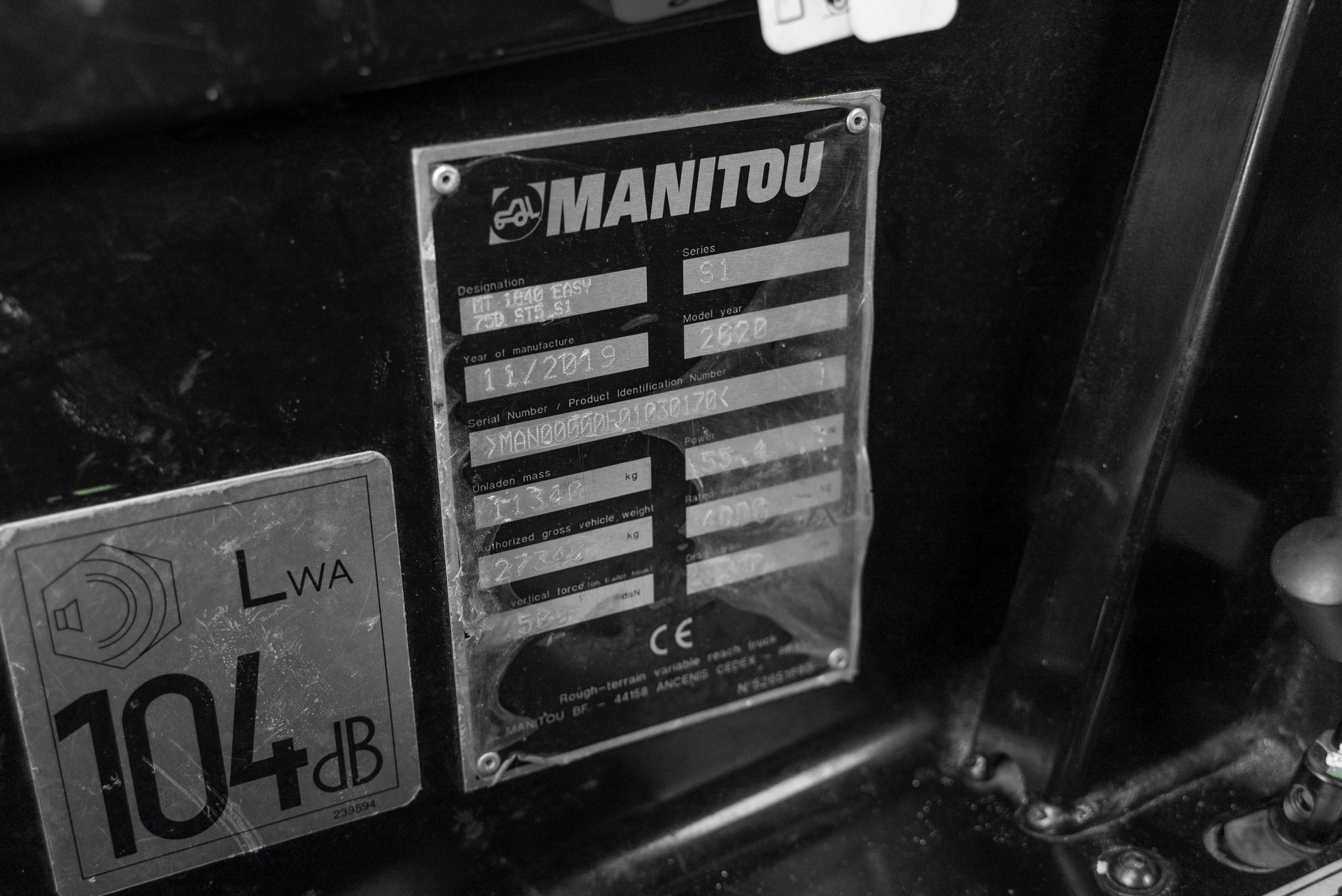 MT 1840 EASY 75D ST5 S1 - Identification plate