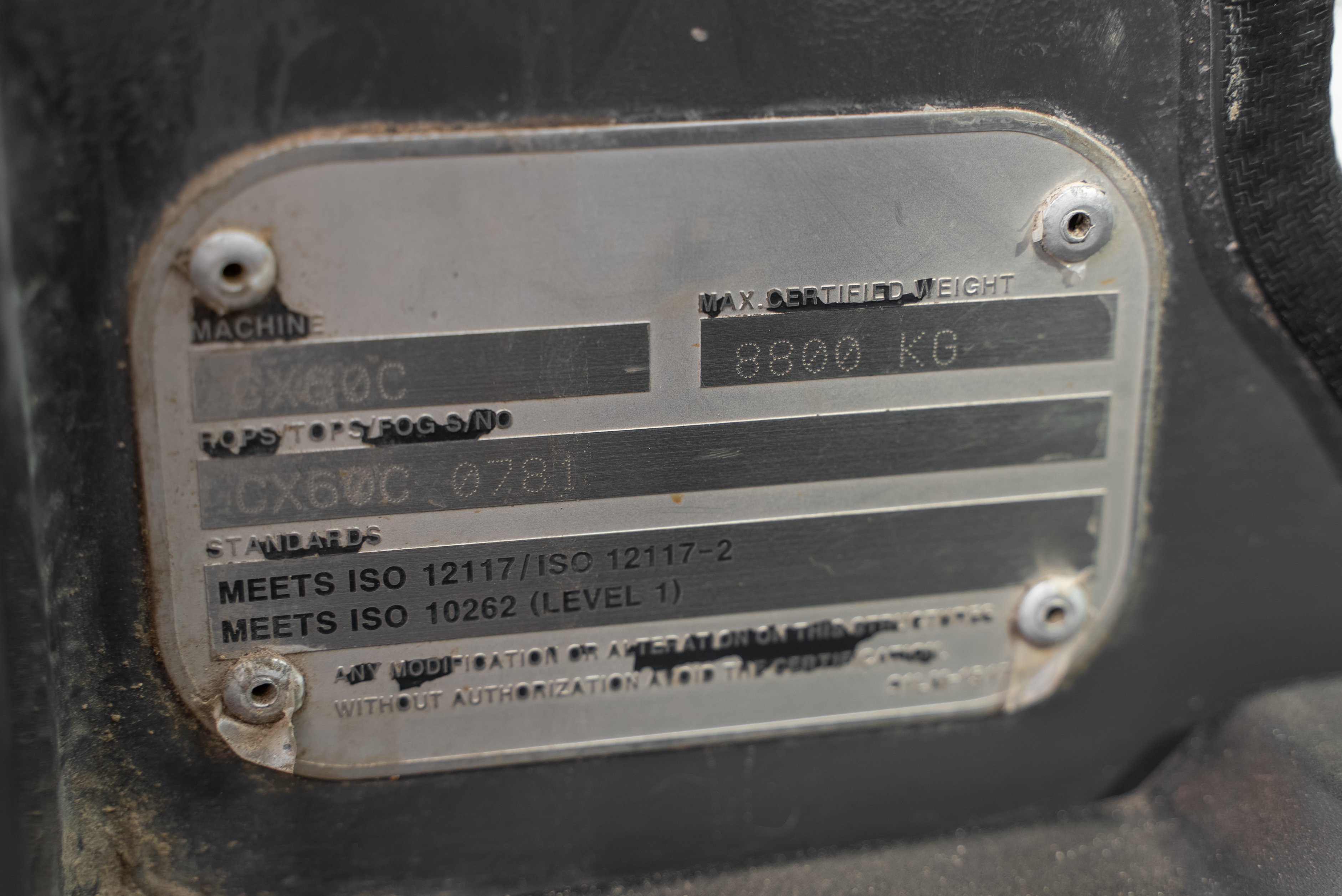 CX 60 C - Identification plate