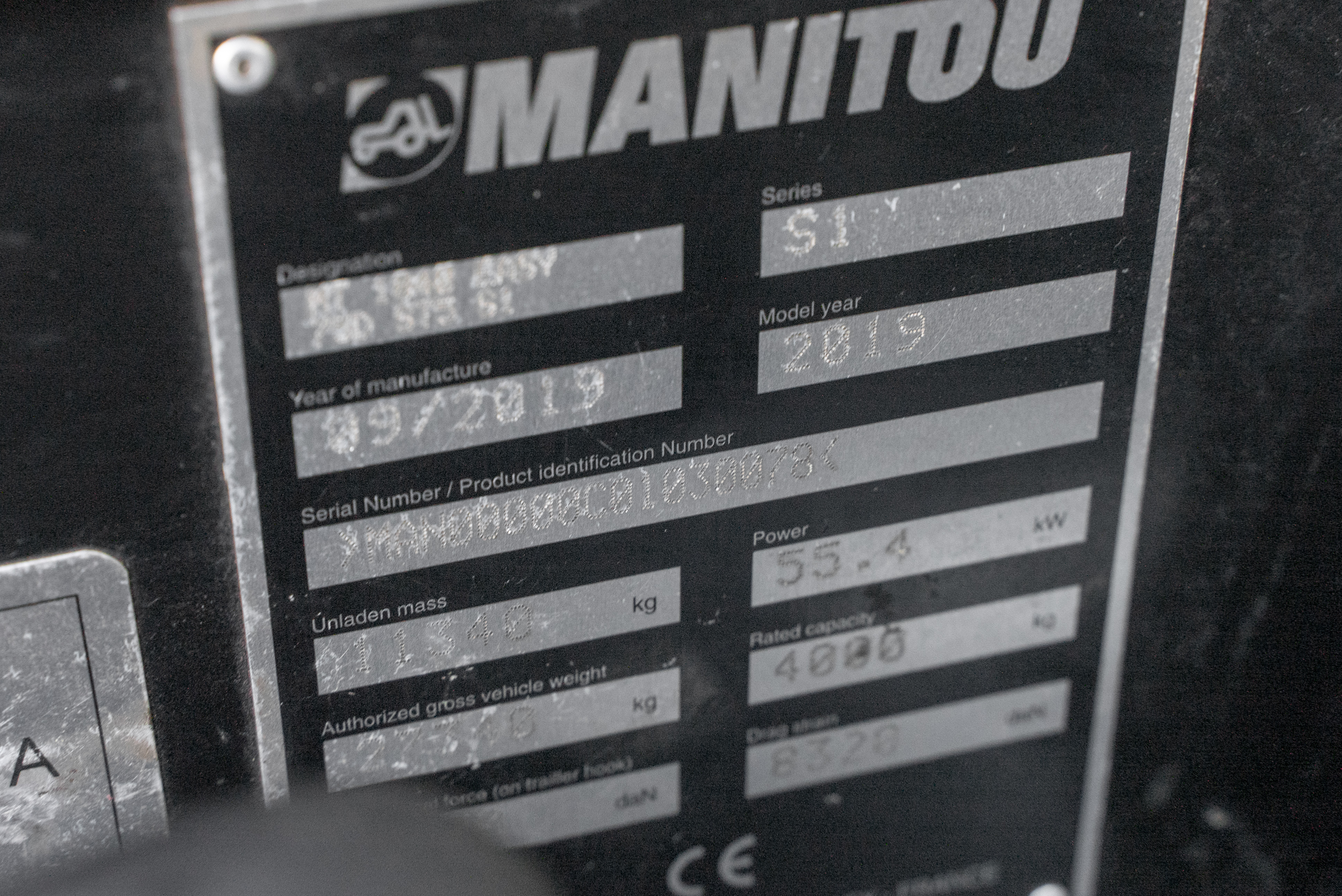 Manitou - Telehandlers - MT 1840 EASY 75D ST5 S1 - Identification plate