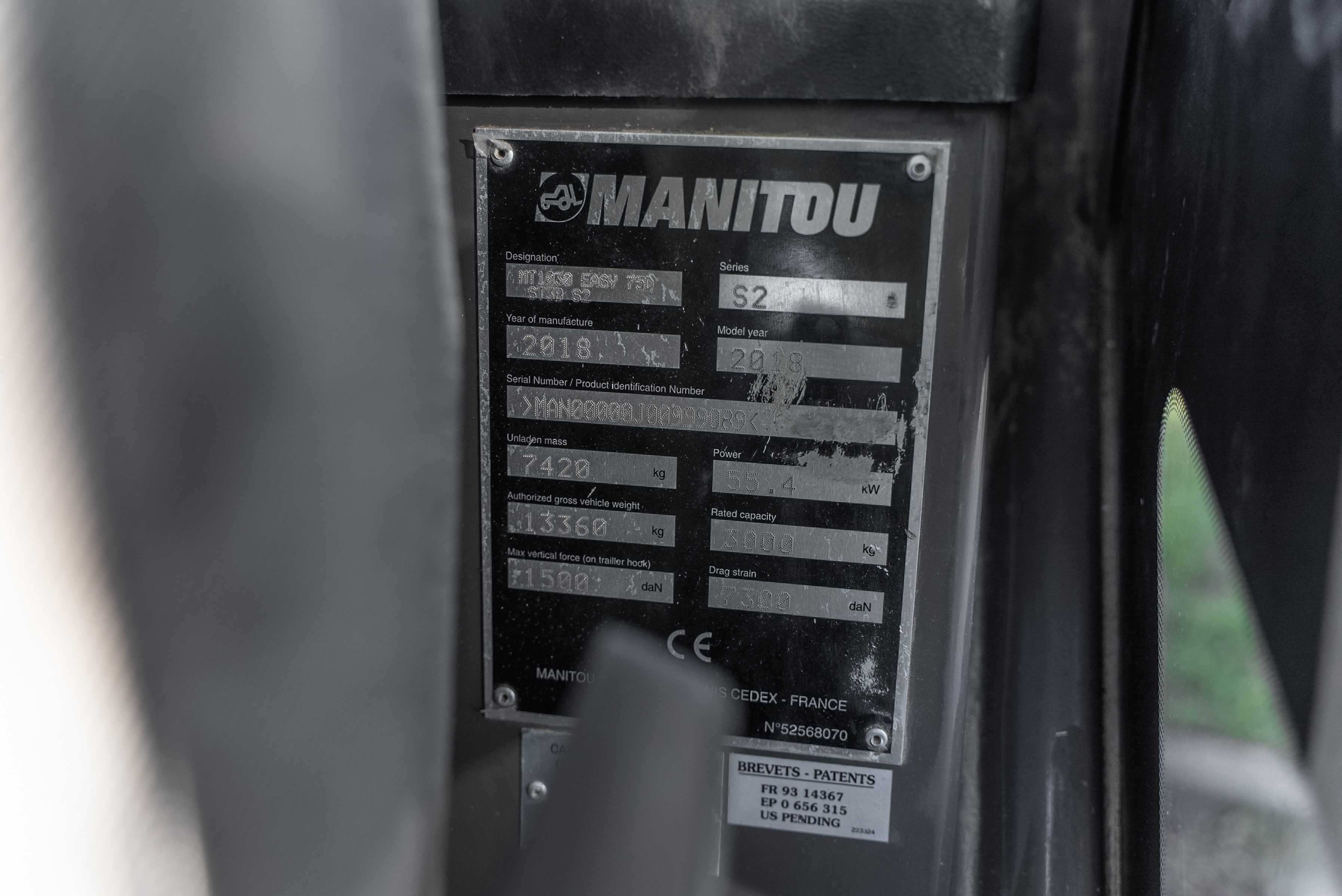 MT 1030 EASY 75D ST3B S2 - Identification plate