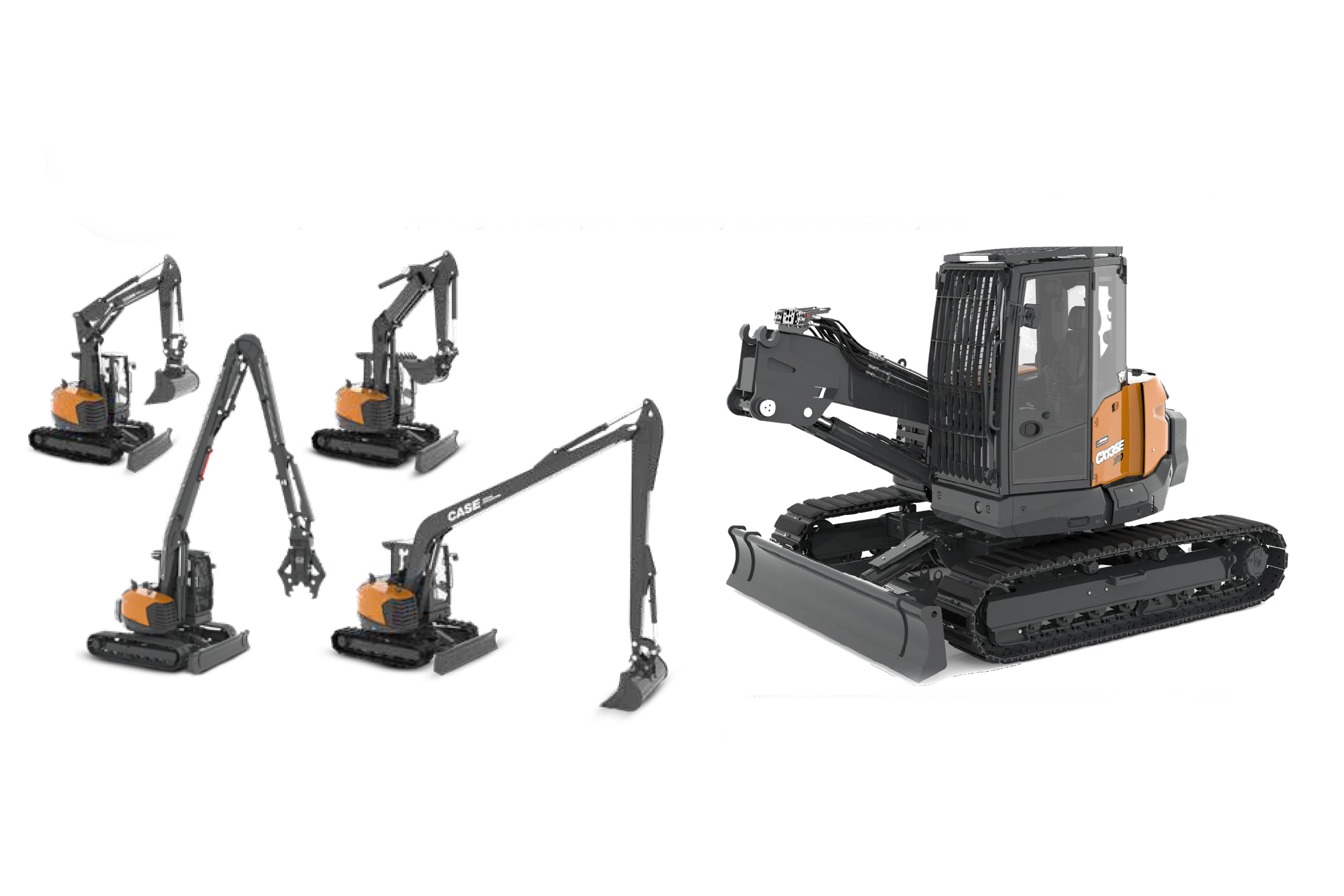 Case Construction - Pelles hydrauliques - CX 120 E LR - Arrière