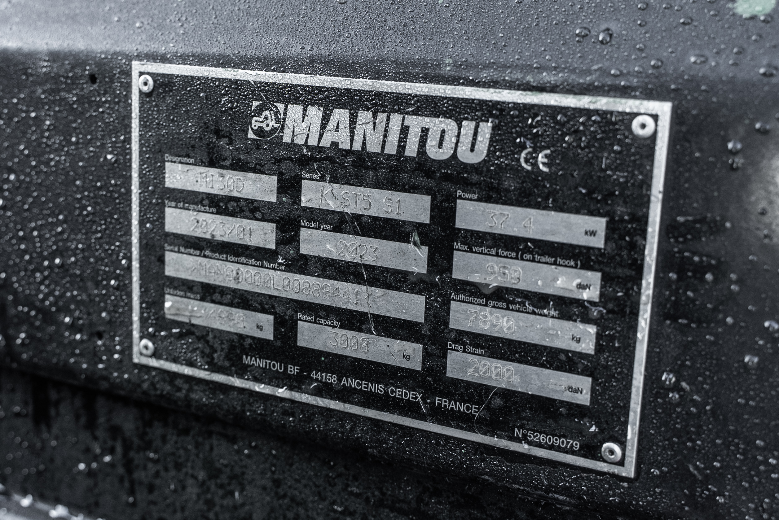 MI 30 D K ST5 S1 - Identification plate