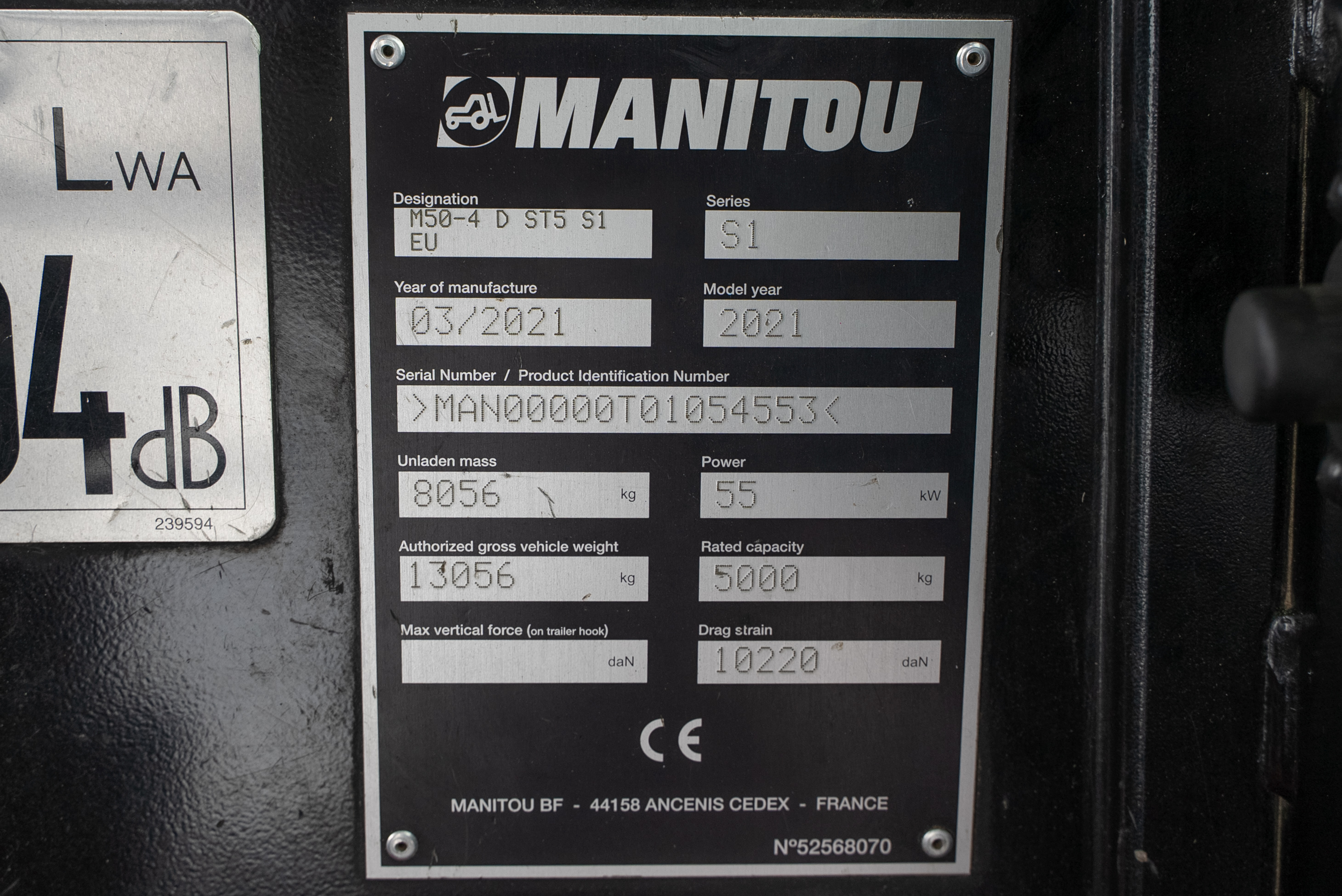 M 50-4 D ST5 S1 EU - Identification plate