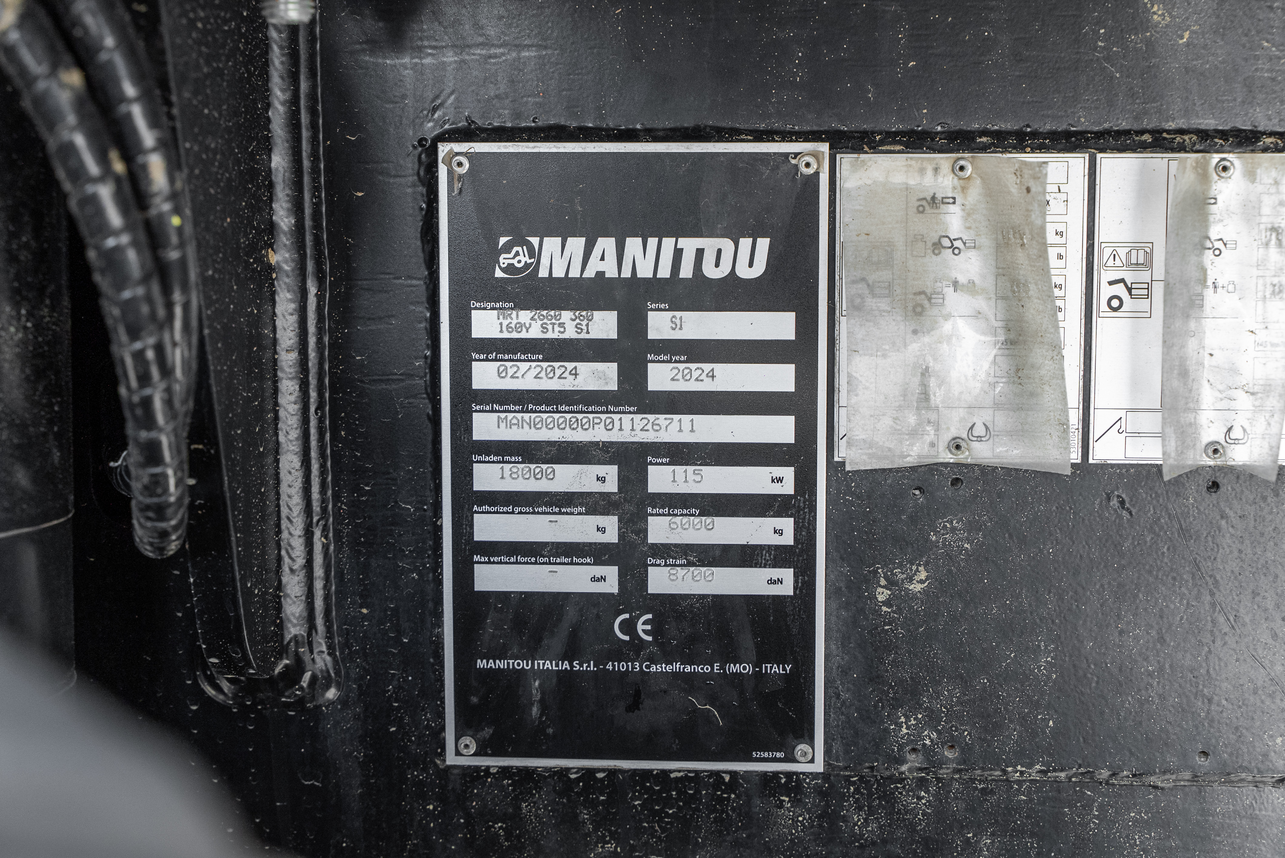 MRT 2660 360 160Y ST5 S1 - Identification plate