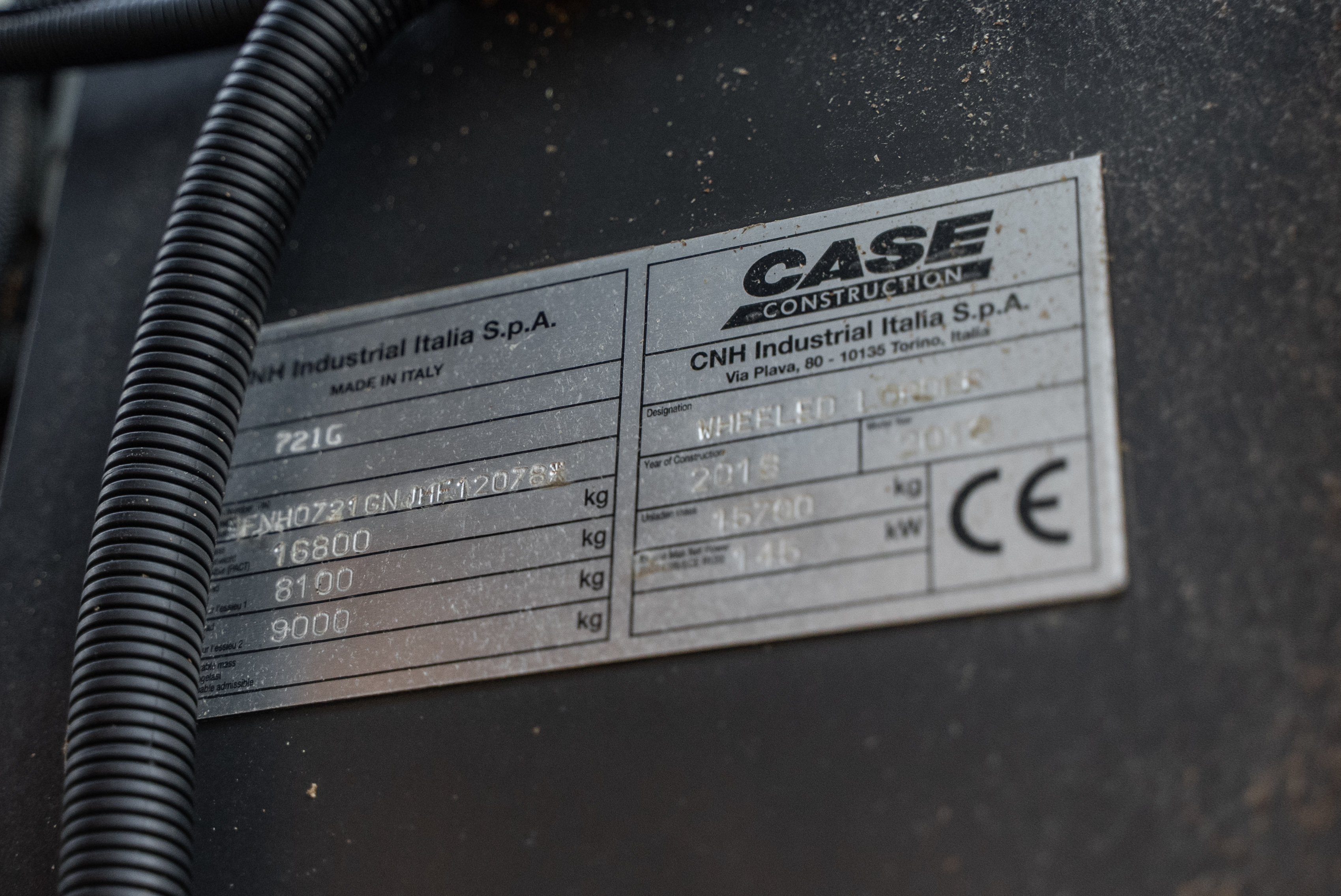 721 G - Identification plate