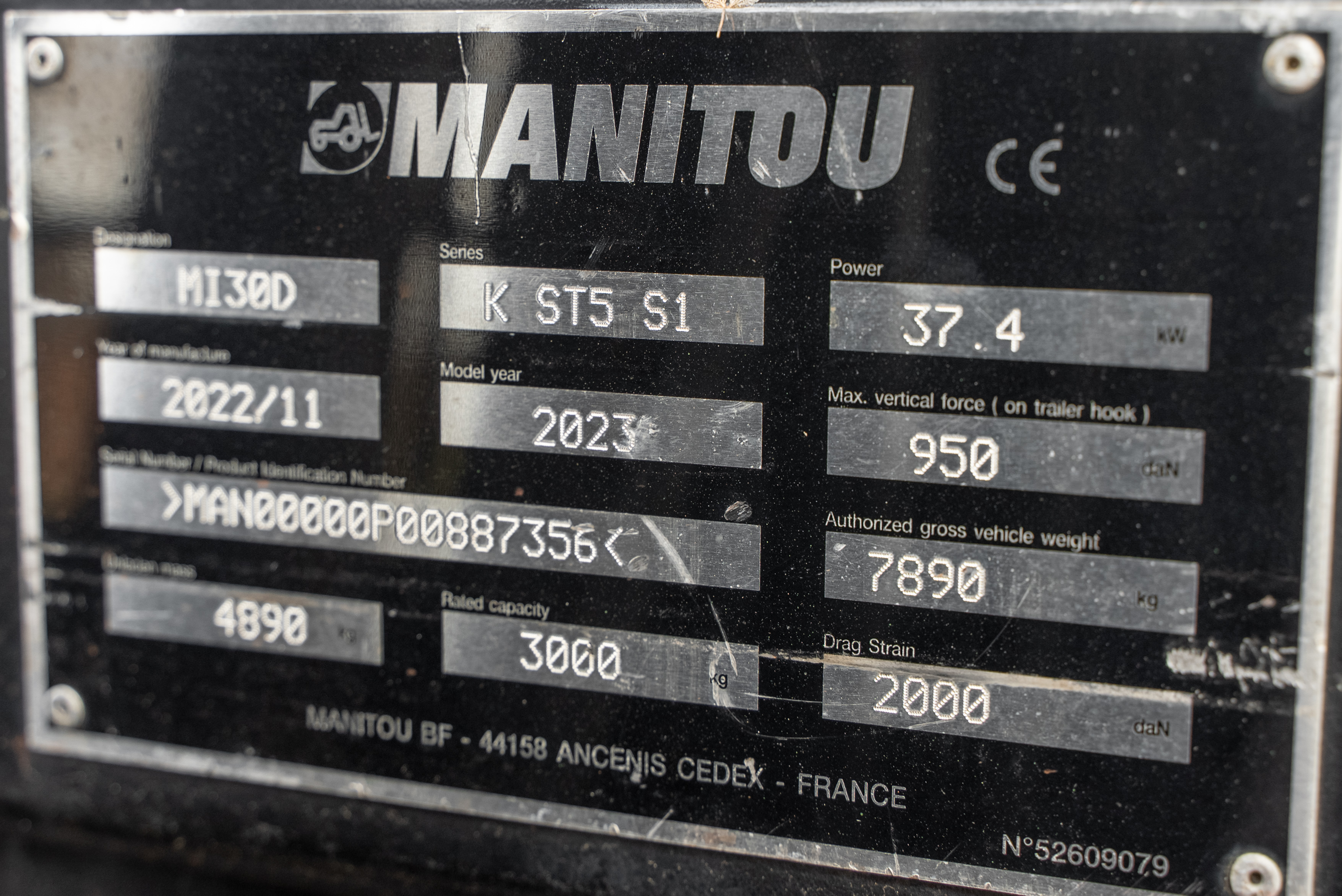 MI 30 D K ST5 S1 - Identification plate
