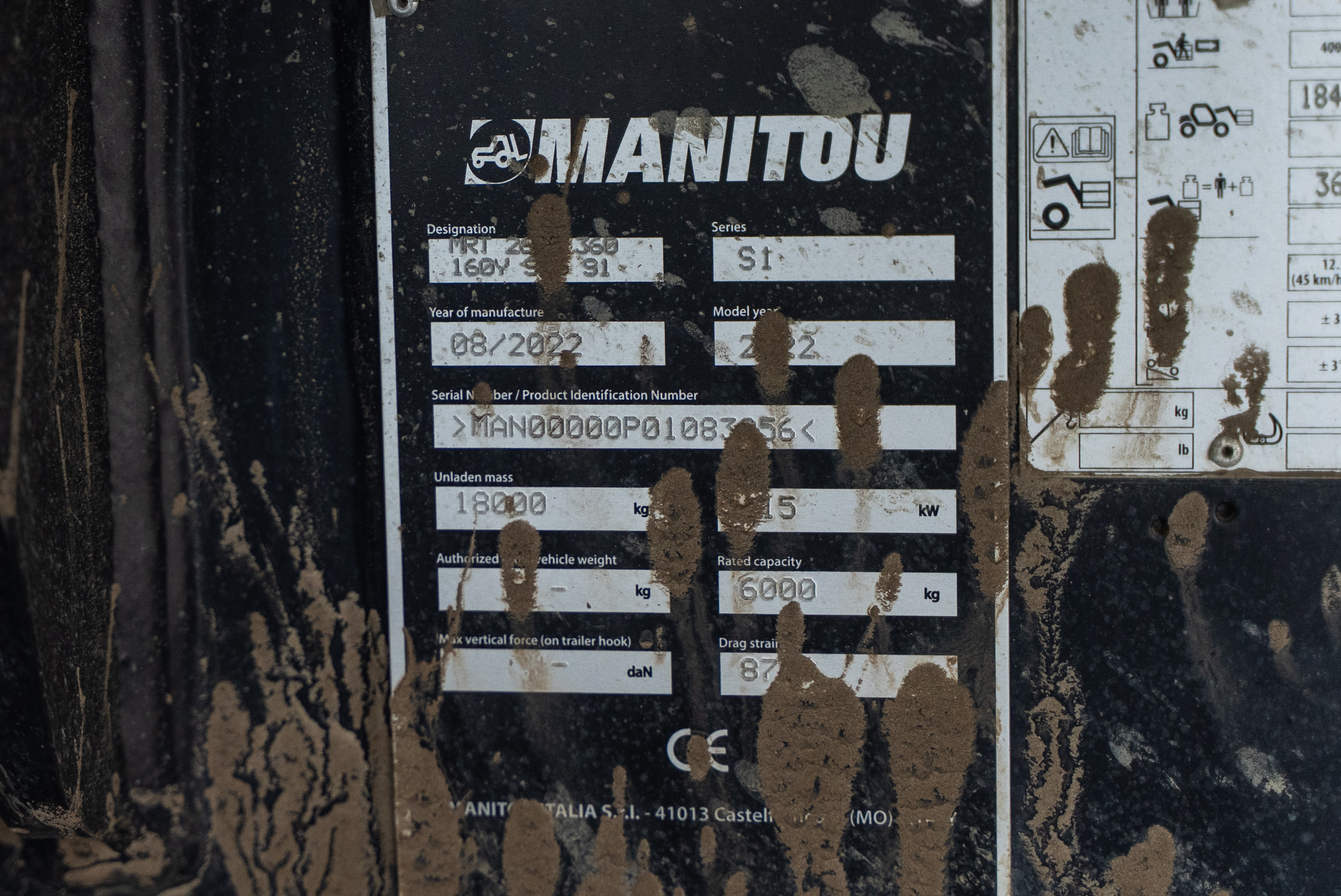 MRT 2660 360 160Y ST5 S1 - Identification plate
