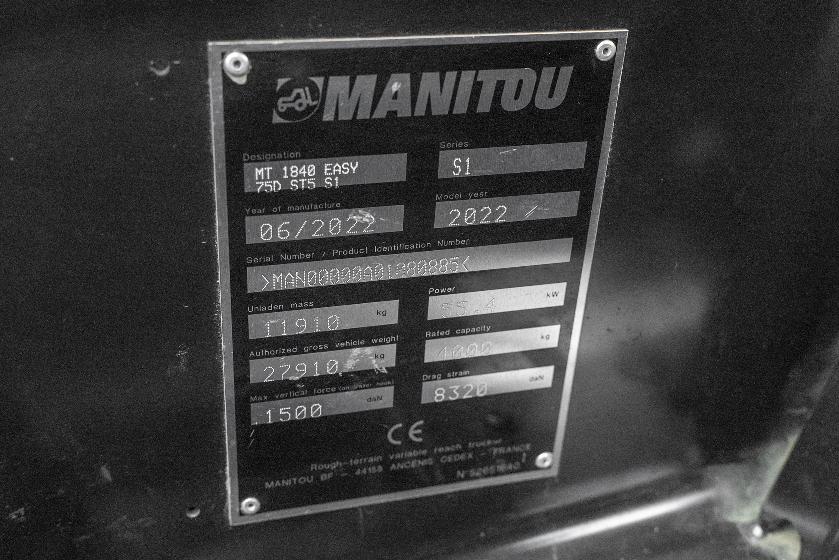 Manitou - Verreikers - MT 1840 EASY 75D ST5 S1 - Typeplaat