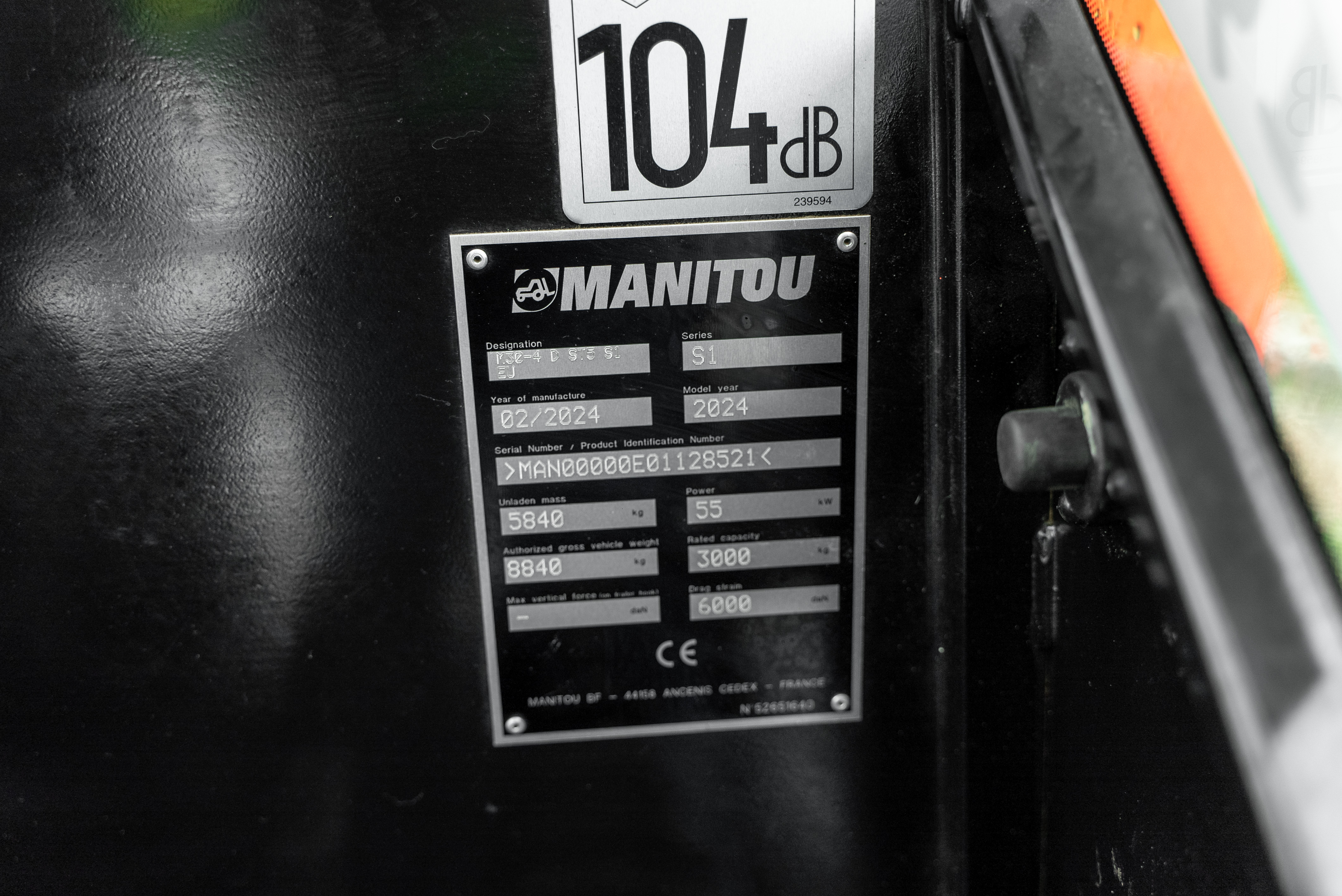 Manitou - Heftrucks - M 30-4 D ST5 S1 - Typeplaat