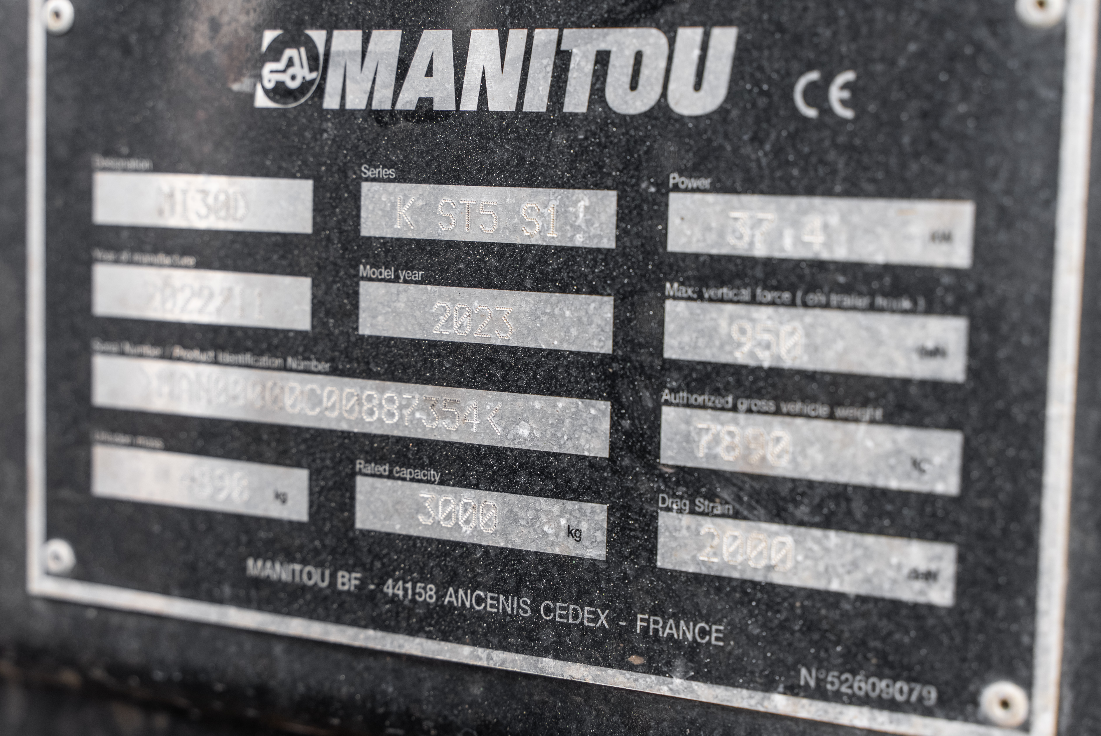 MI 30 D K ST5 S1 - Identification plate
