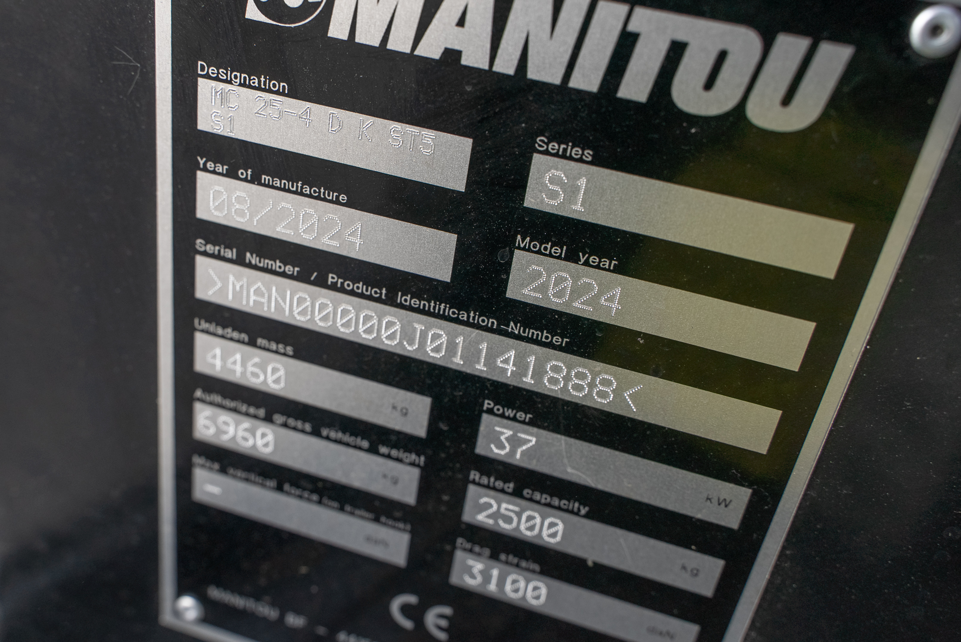 MC 25-4 D K ST5 S1 - Identification plate