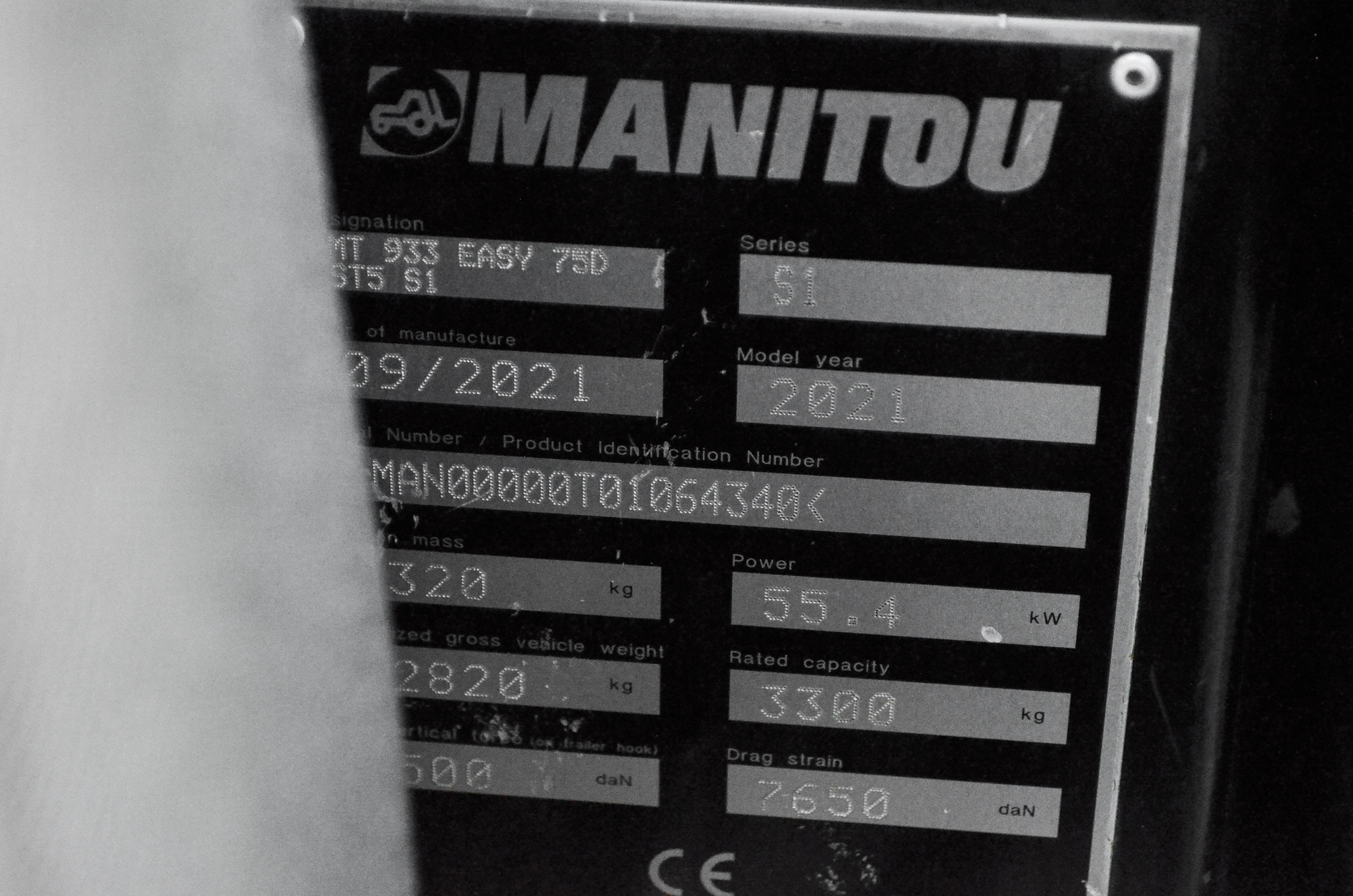 MT 933 EASY 75D ST5 S1 - Identification plate