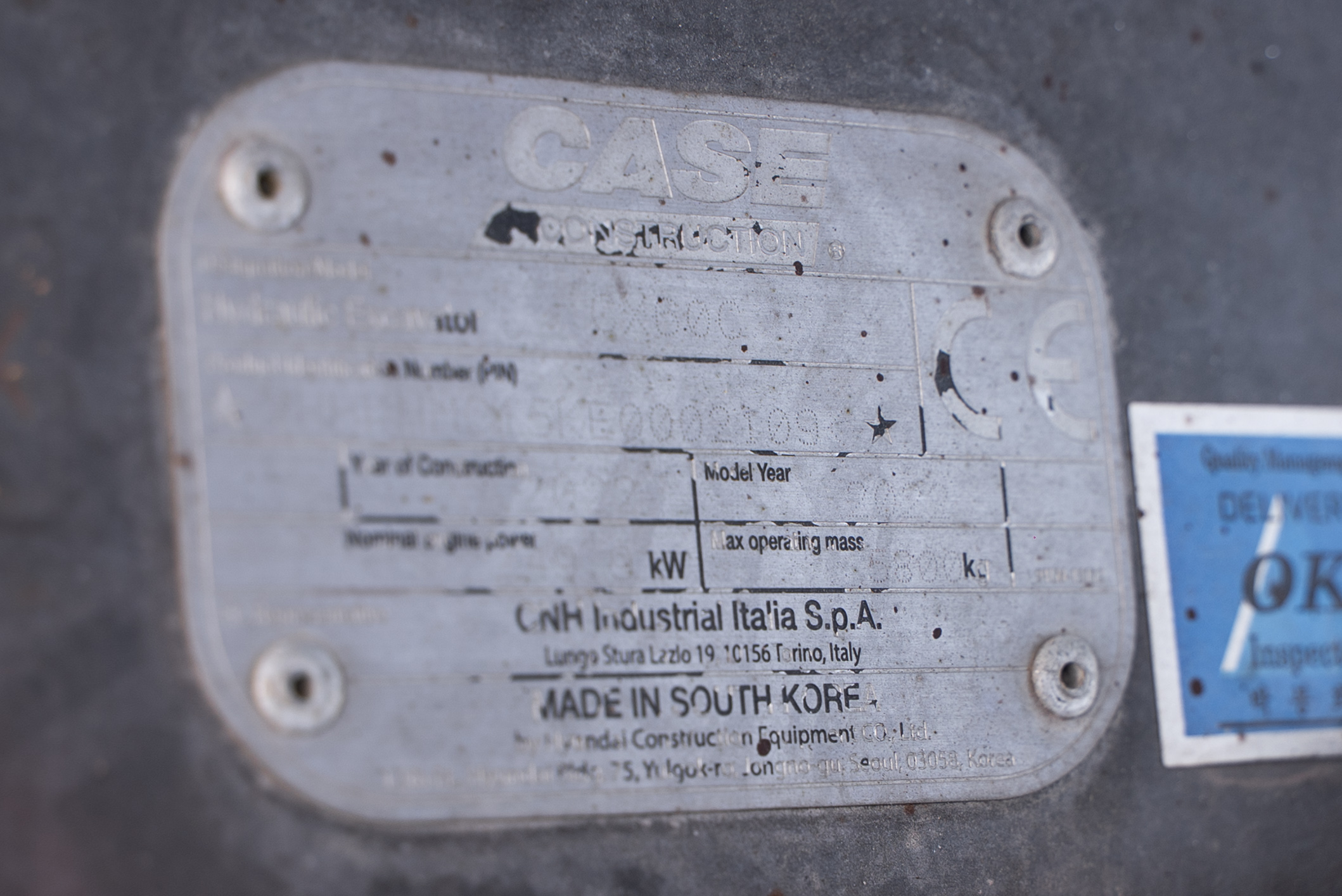 CX 60 C - Identification plate